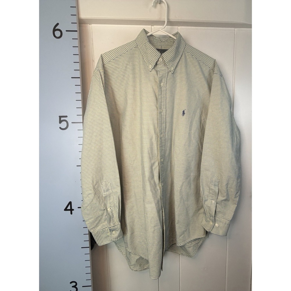 Ralph Lauren Shirt Mens Classic Fit Multicolor Check Button Front 16 32/33